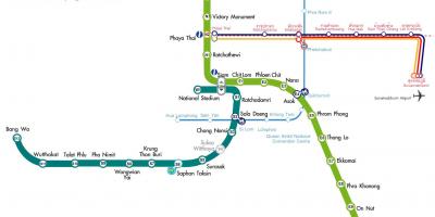 Карта метро карта маршрутаў у Бангкоку
