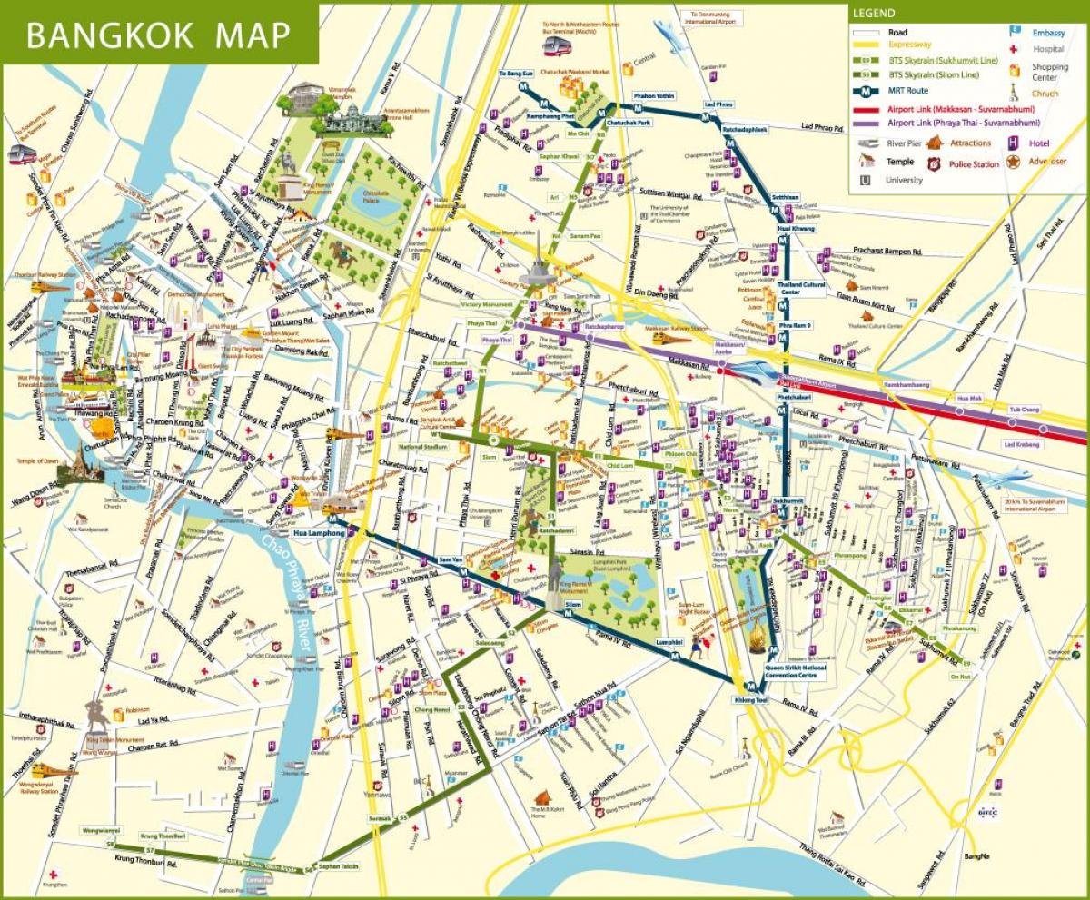 карта Бангкока вуліца