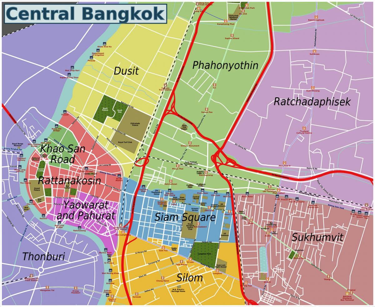 раёны карта Бангкока