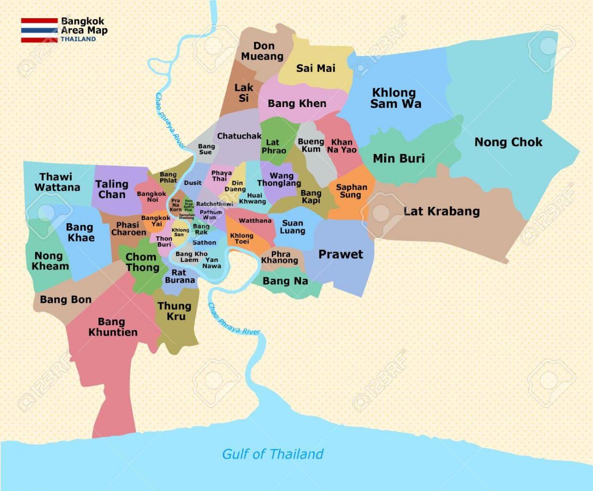 карта Бангкока раён