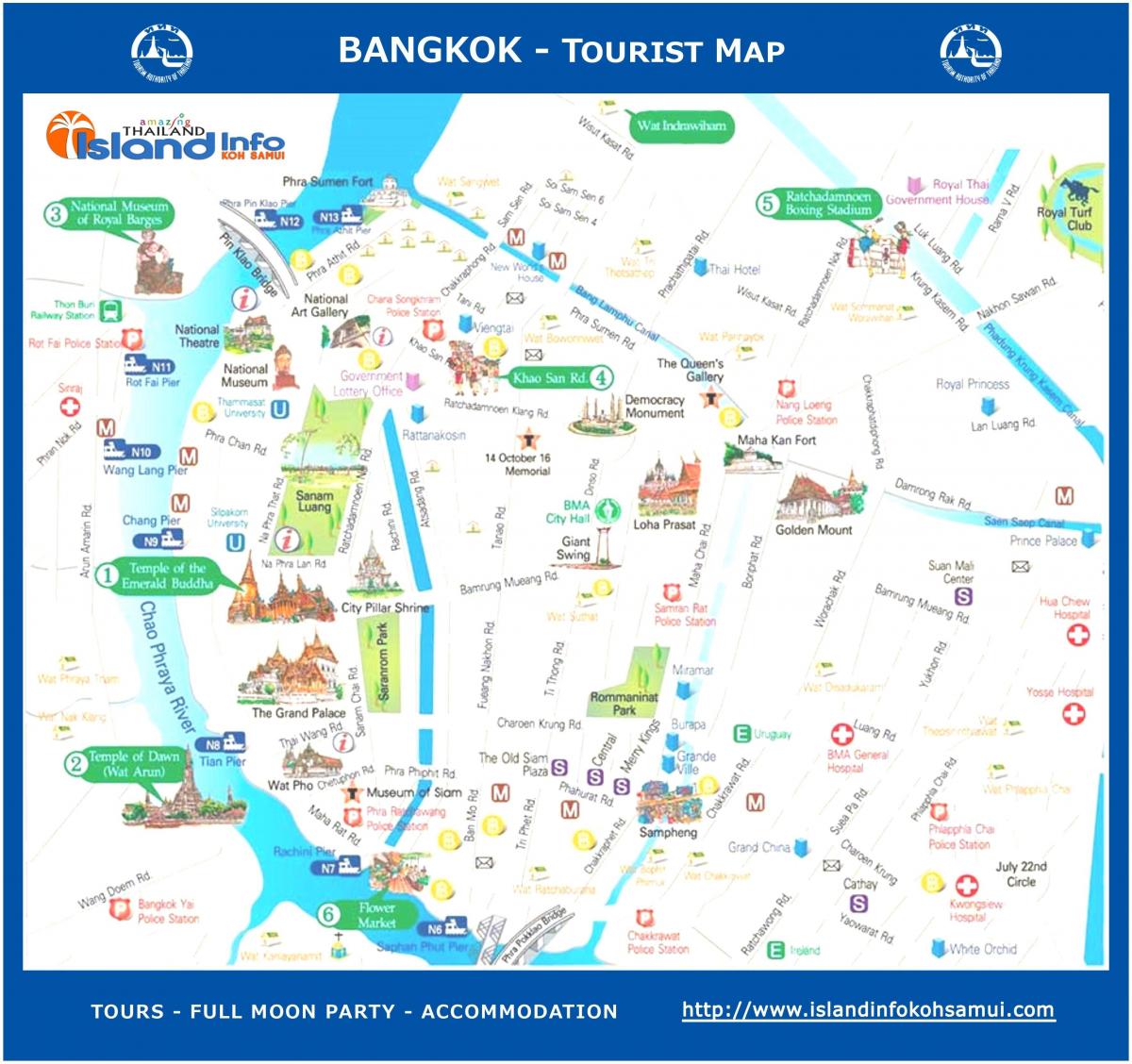 Бангкок даведнік карта