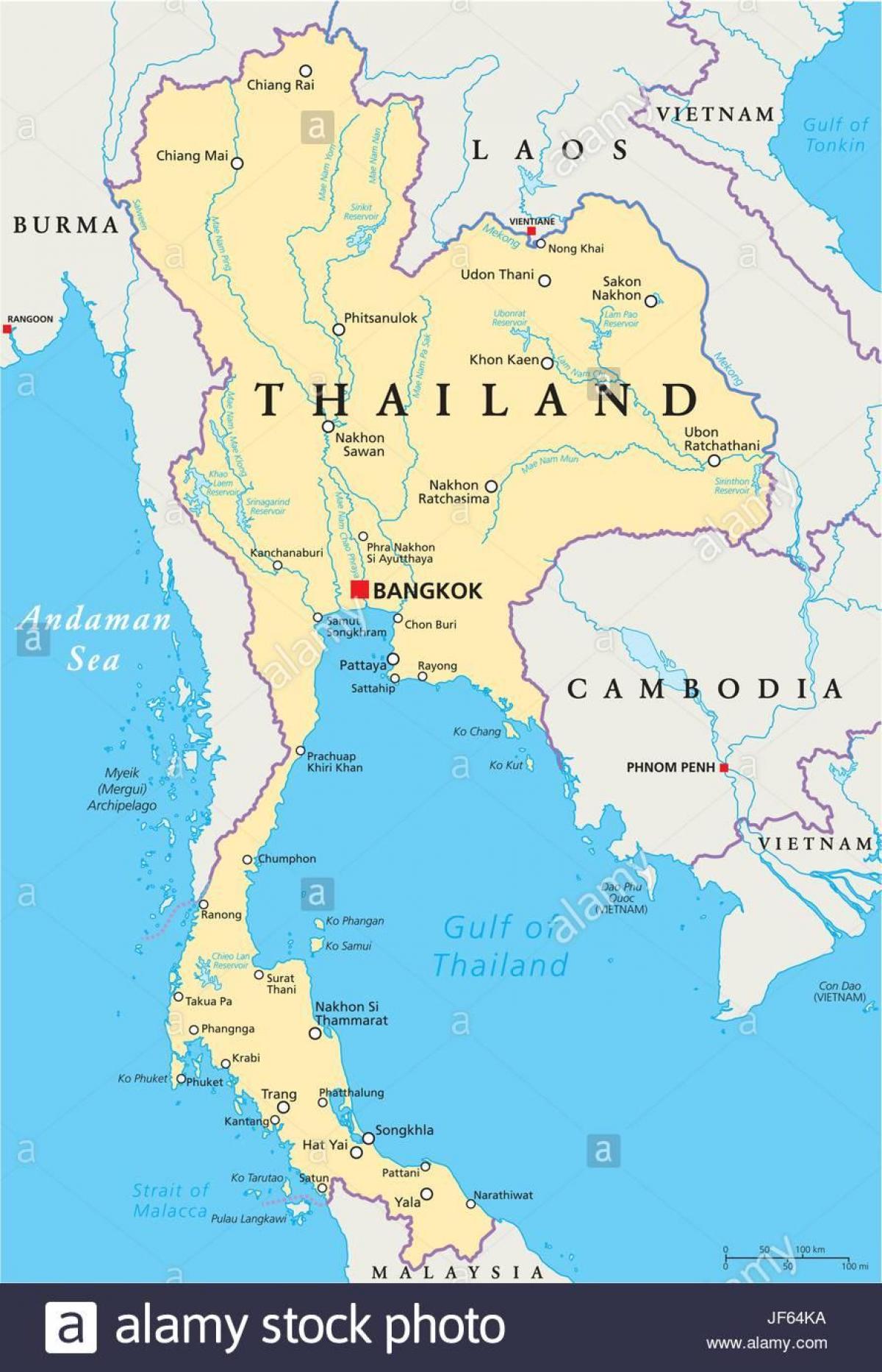 Бангкок, Тайланд карта свету