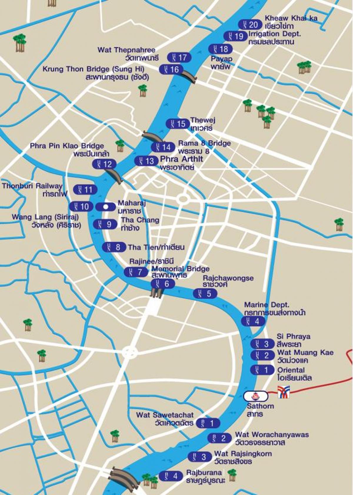 Рачны катэр Бангкок карта