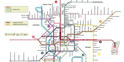 Метро карта Бангкока