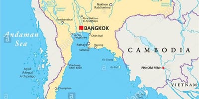 Бангкок, Тайланд карта свету