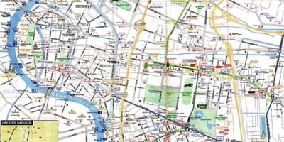 Турыстычная карта Бангкока на англійскай