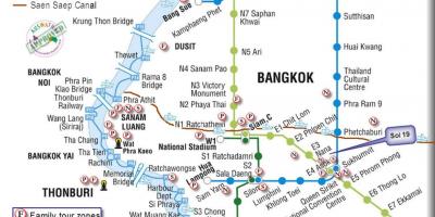 Грамадскі транспарт карта Бангкока