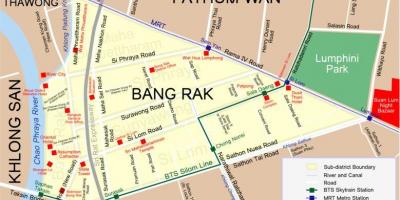 Карта Бангкока чырвоных ліхтароў