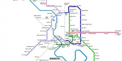 Карта метро ў Бангкоку Тайланд