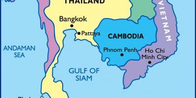 Карту Бангкока, размяшчэнне