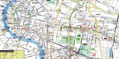 Турыстычная карта Бангкока на англійскай